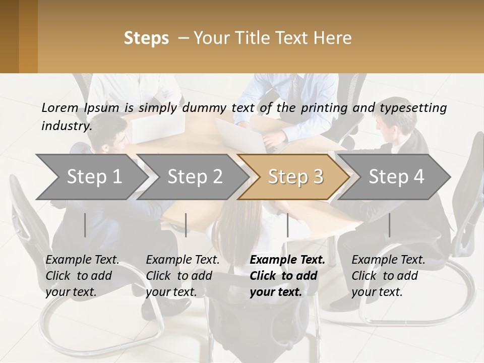 A Group Of People Sitting Around A Table With Laptops PowerPoint Template