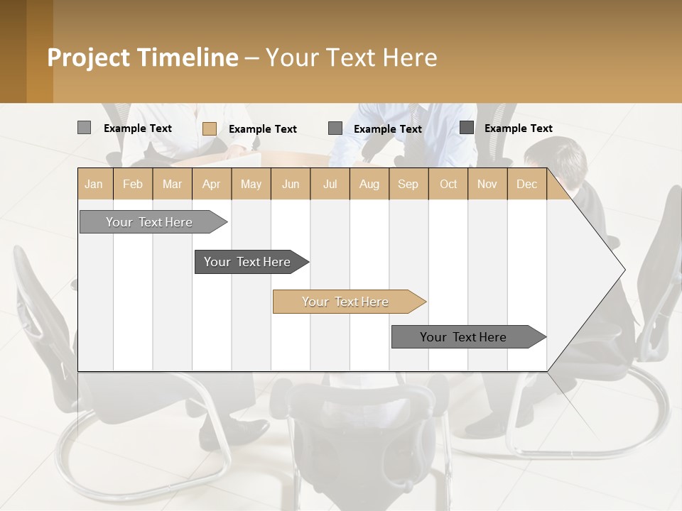A Group Of People Sitting Around A Table With Laptops PowerPoint Template