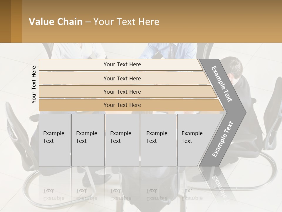 A Group Of People Sitting Around A Table With Laptops PowerPoint Template