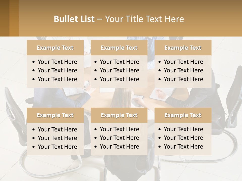A Group Of People Sitting Around A Table With Laptops PowerPoint Template