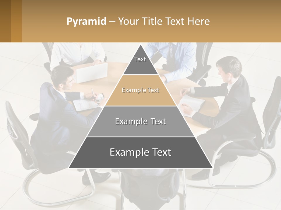 A Group Of People Sitting Around A Table With Laptops PowerPoint Template