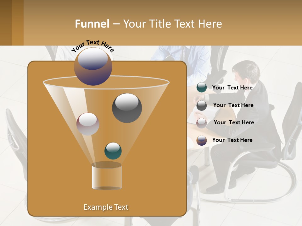 A Group Of People Sitting Around A Table With Laptops PowerPoint Template