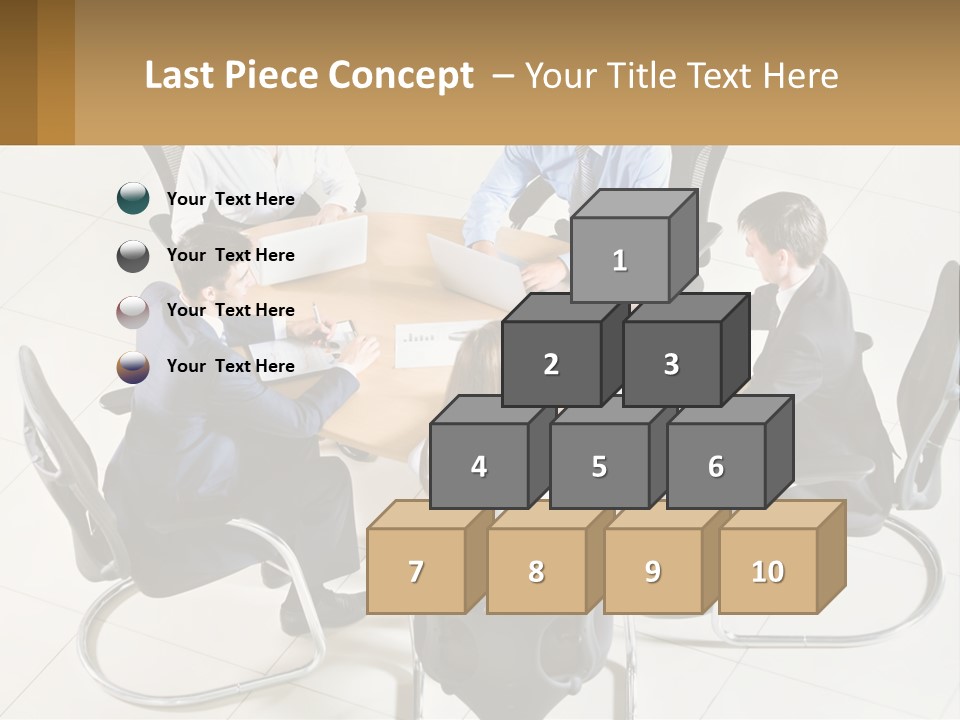 A Group Of People Sitting Around A Table With Laptops PowerPoint Template
