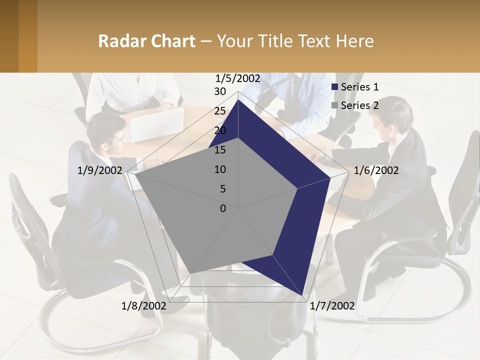 A Group Of People Sitting Around A Table With Laptops PowerPoint Template