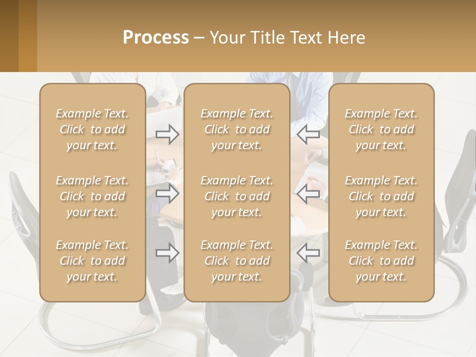 A Group Of People Sitting Around A Table With Laptops PowerPoint Template