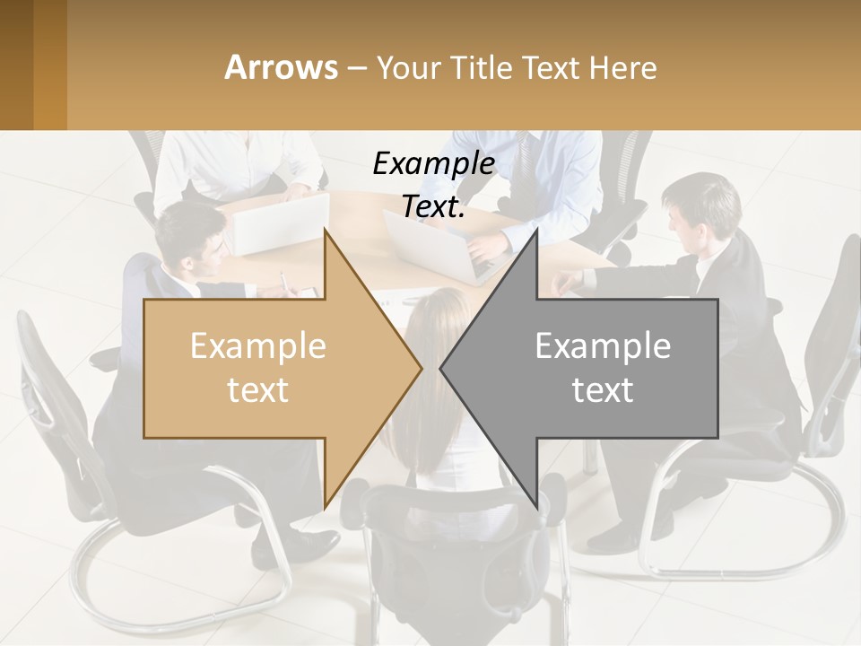 A Group Of People Sitting Around A Table With Laptops PowerPoint Template