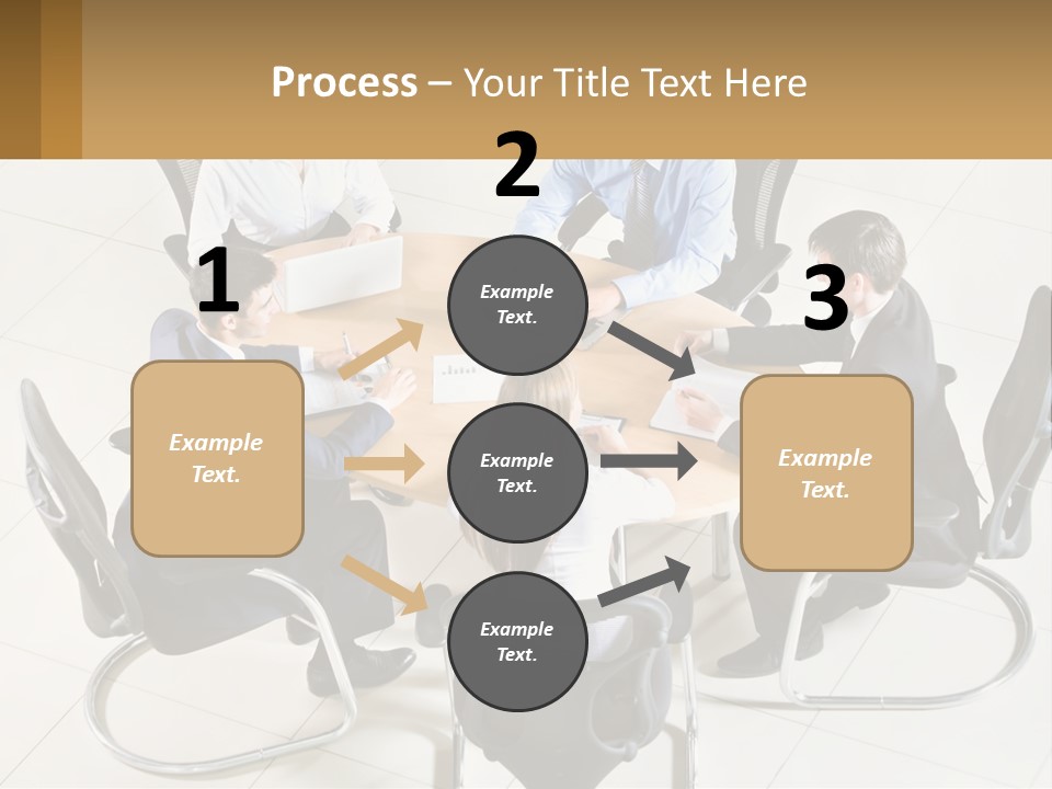 A Group Of People Sitting Around A Table With Laptops PowerPoint Template