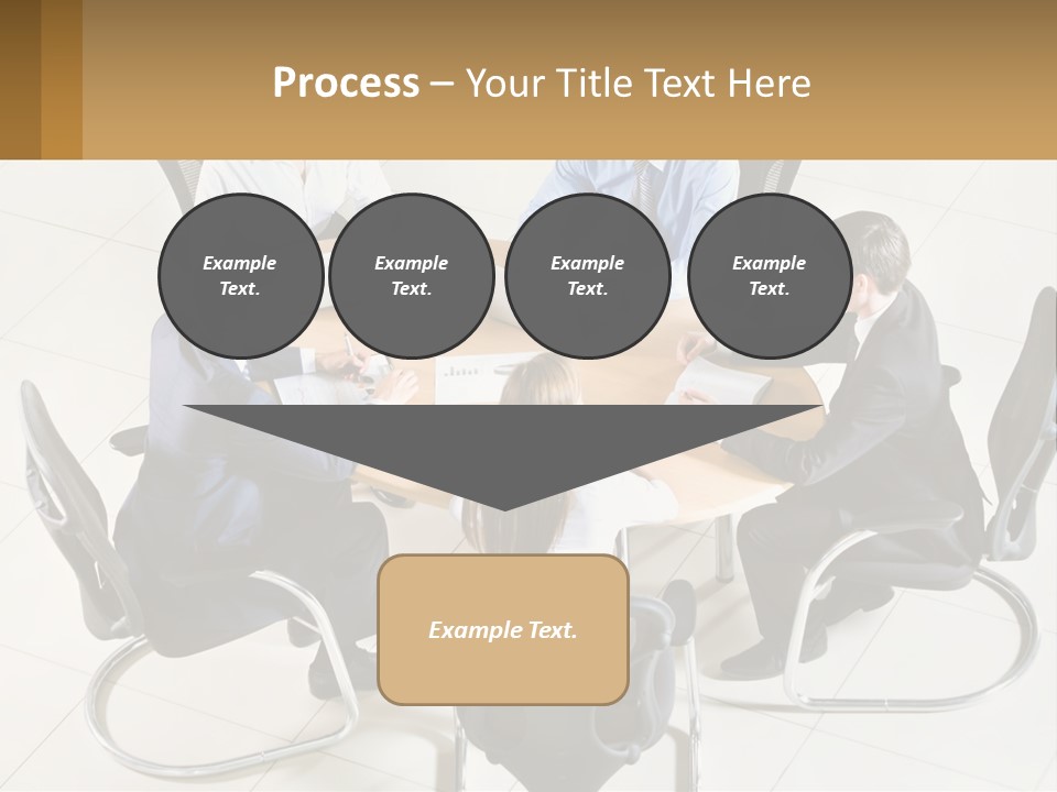 A Group Of People Sitting Around A Table With Laptops PowerPoint Template