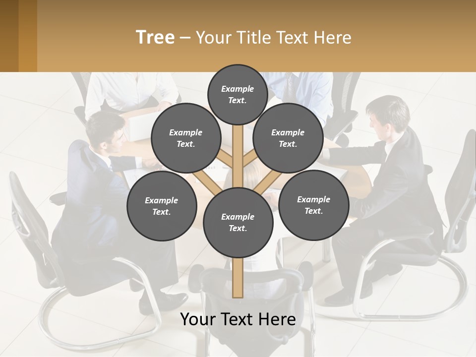 A Group Of People Sitting Around A Table With Laptops PowerPoint Template