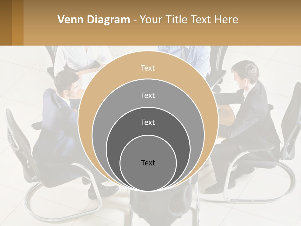 A Group Of People Sitting Around A Table With Laptops PowerPoint Template