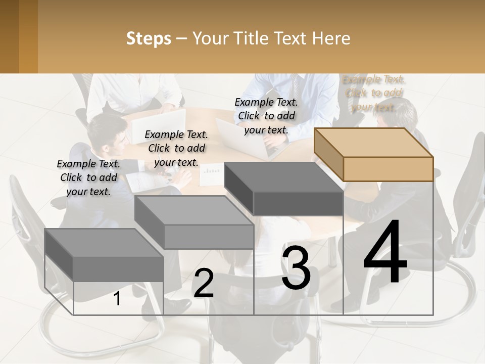 A Group Of People Sitting Around A Table With Laptops PowerPoint Template