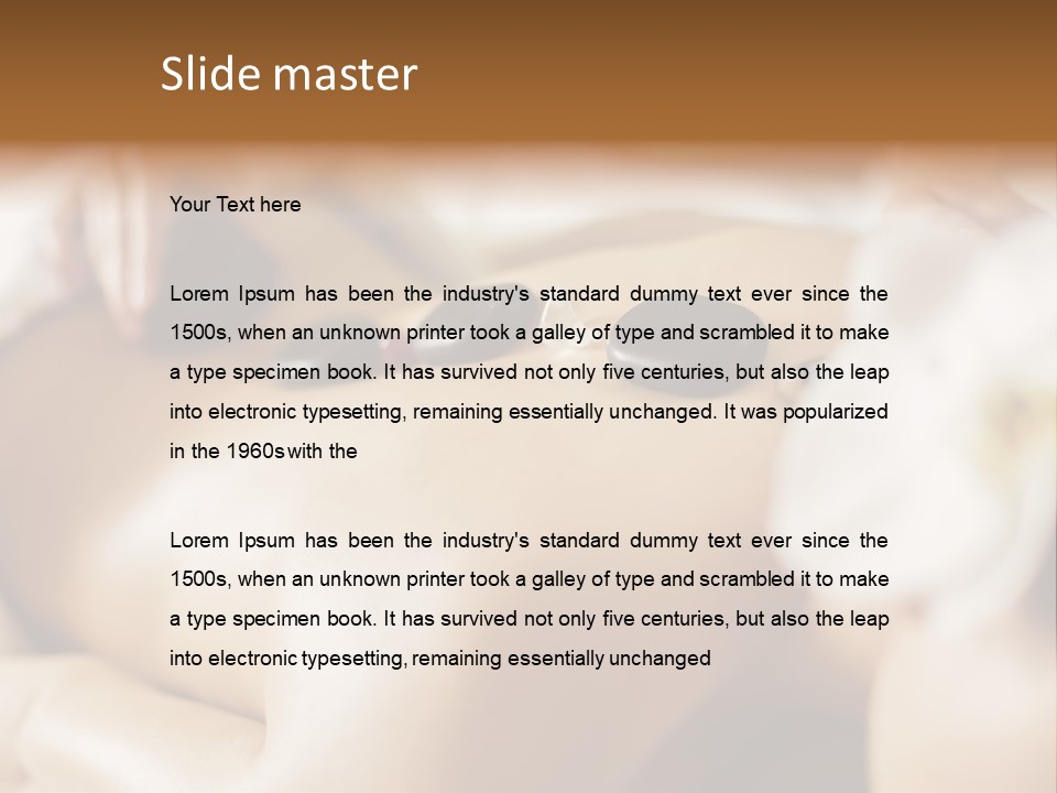 A Woman Getting A Back Massage At A Spa PowerPoint Template