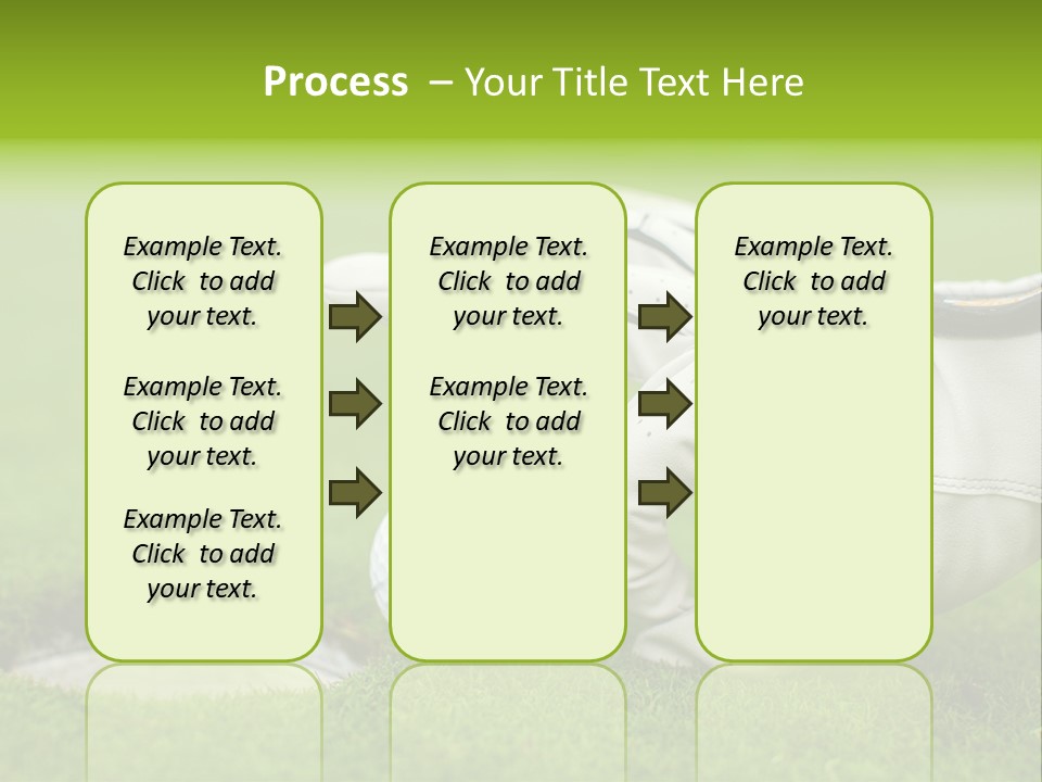 A Golf Ball And Glove On The Green Grass PowerPoint Template