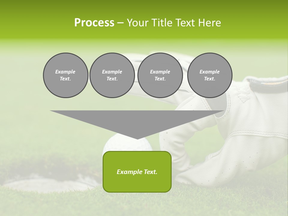 A Golf Ball And Glove On The Green Grass PowerPoint Template
