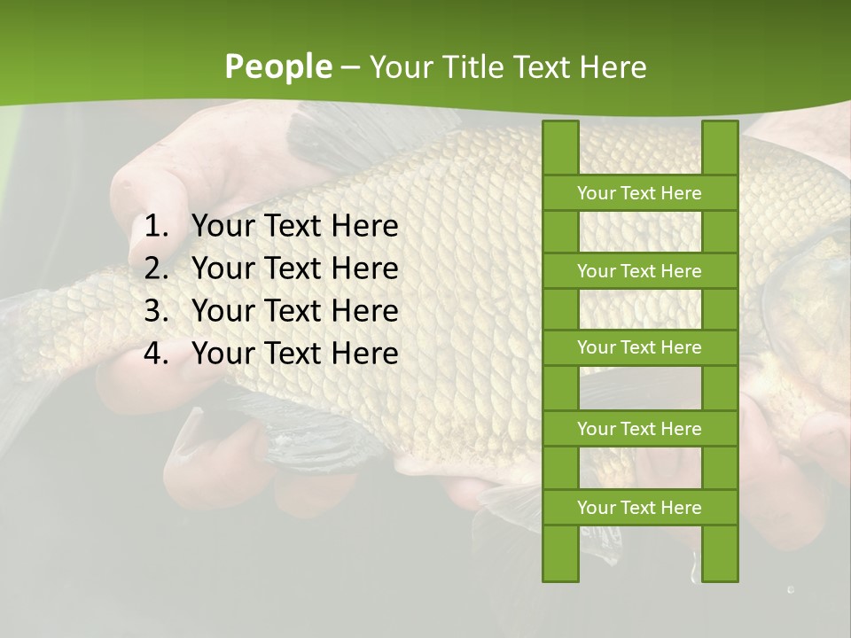 A Person Holding A Fish In Their Hands PowerPoint Template