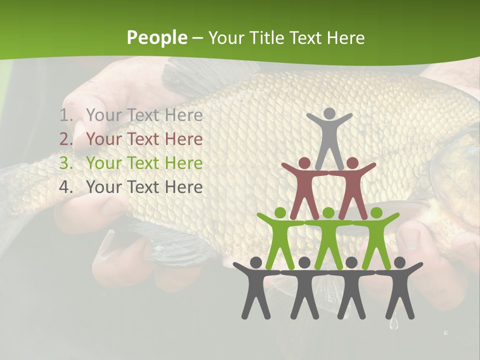 A Person Holding A Fish In Their Hands PowerPoint Template