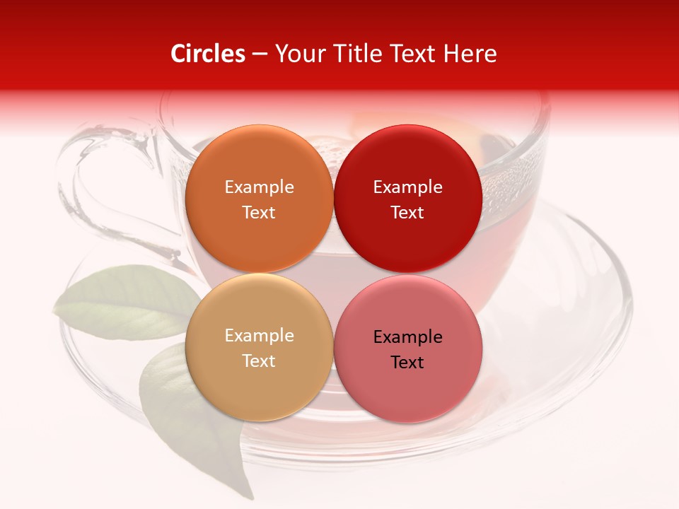 A Cup Of Tea With A Leaf On A Saucer PowerPoint Template