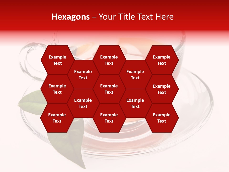 A Cup Of Tea With A Leaf On A Saucer PowerPoint Template