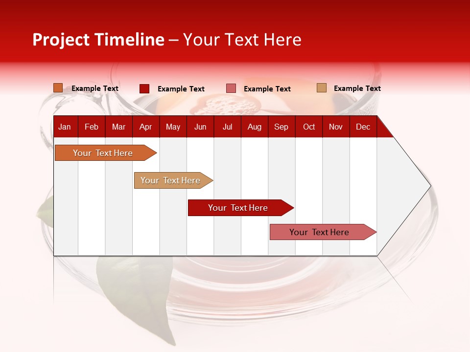 A Cup Of Tea With A Leaf On A Saucer PowerPoint Template