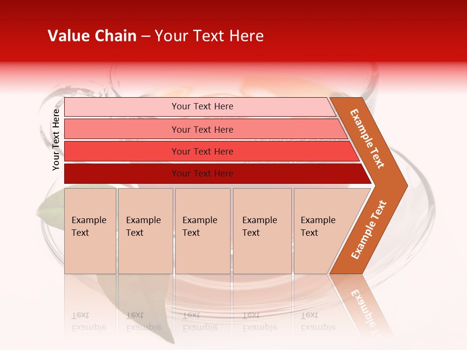 A Cup Of Tea With A Leaf On A Saucer PowerPoint Template