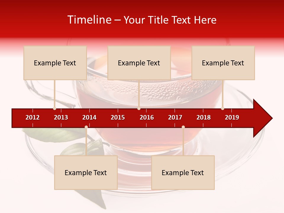 A Cup Of Tea With A Leaf On A Saucer PowerPoint Template