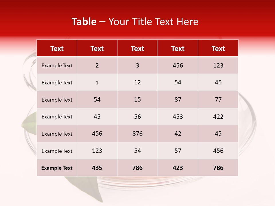 A Cup Of Tea With A Leaf On A Saucer PowerPoint Template