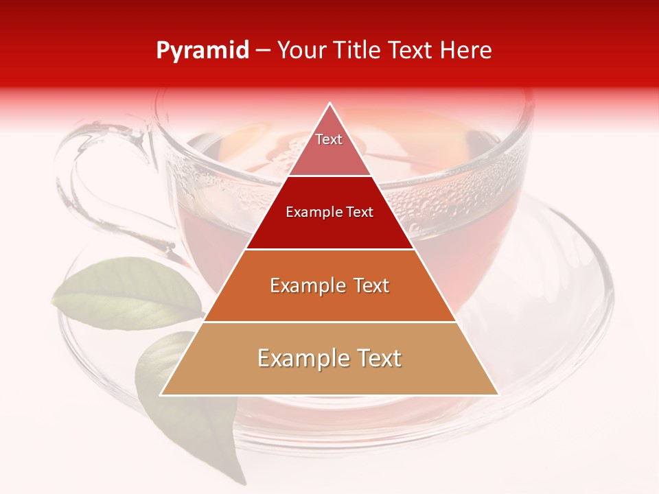 A Cup Of Tea With A Leaf On A Saucer PowerPoint Template