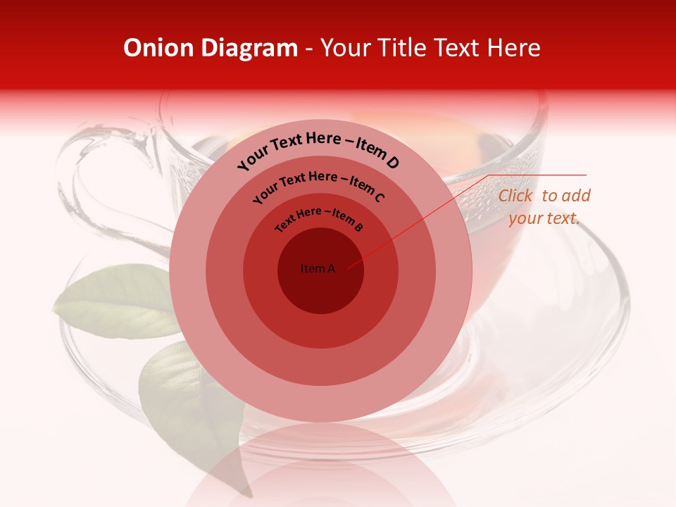 A Cup Of Tea With A Leaf On A Saucer PowerPoint Template