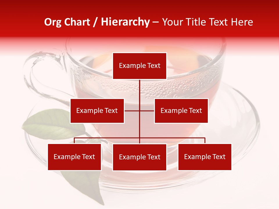 A Cup Of Tea With A Leaf On A Saucer PowerPoint Template