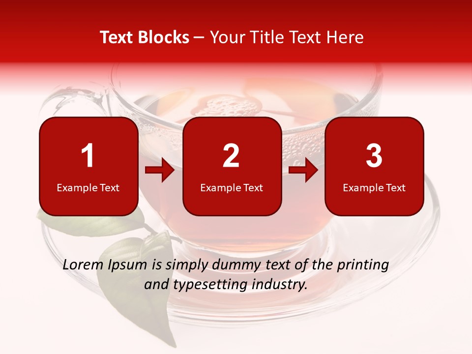 A Cup Of Tea With A Leaf On A Saucer PowerPoint Template