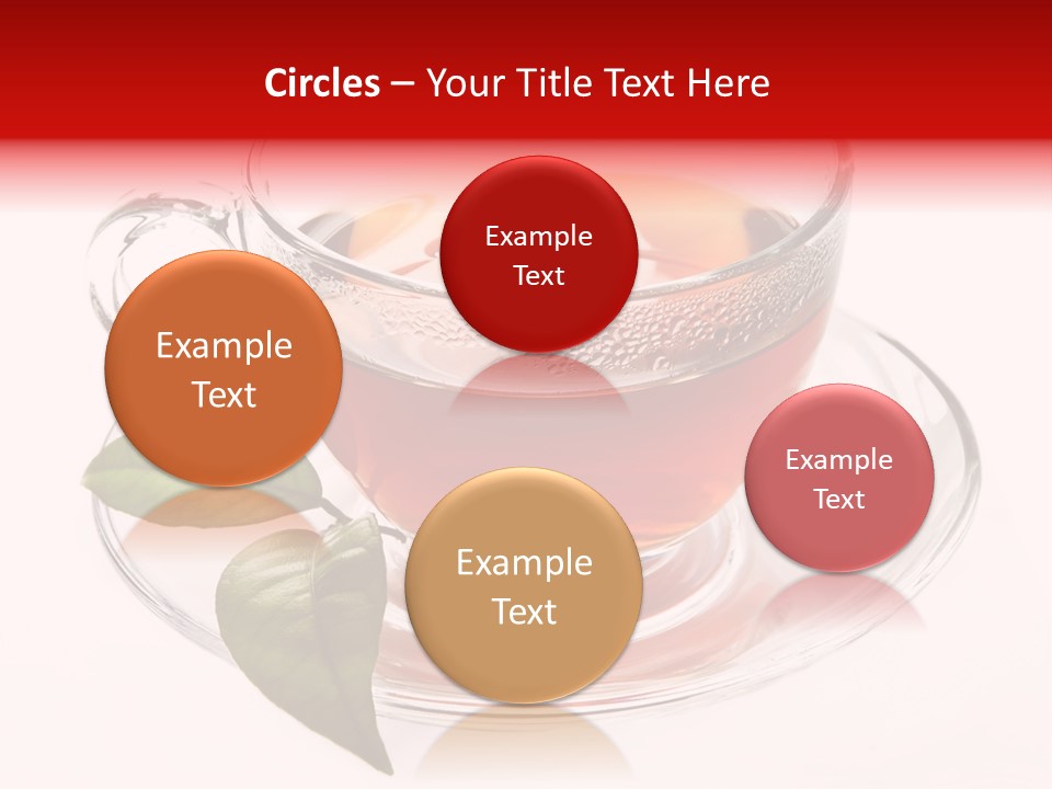 A Cup Of Tea With A Leaf On A Saucer PowerPoint Template