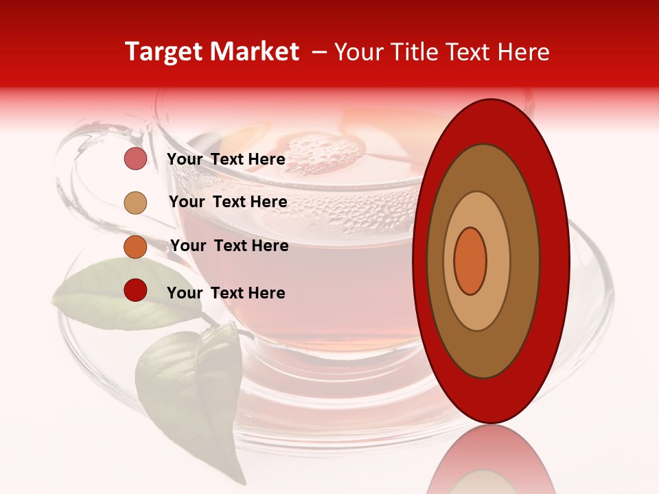 A Cup Of Tea With A Leaf On A Saucer PowerPoint Template