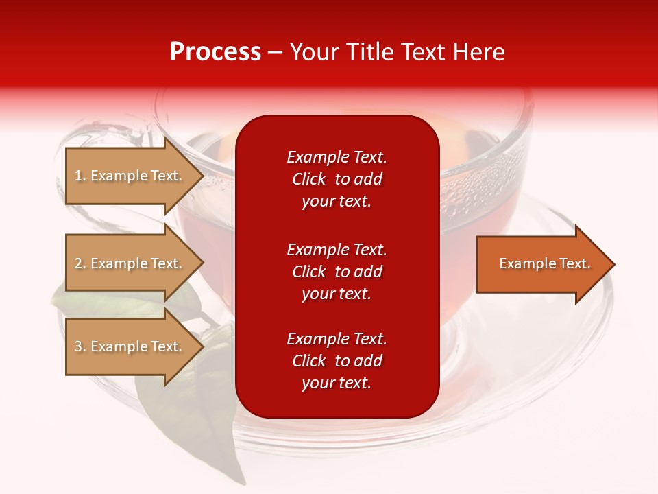 A Cup Of Tea With A Leaf On A Saucer PowerPoint Template