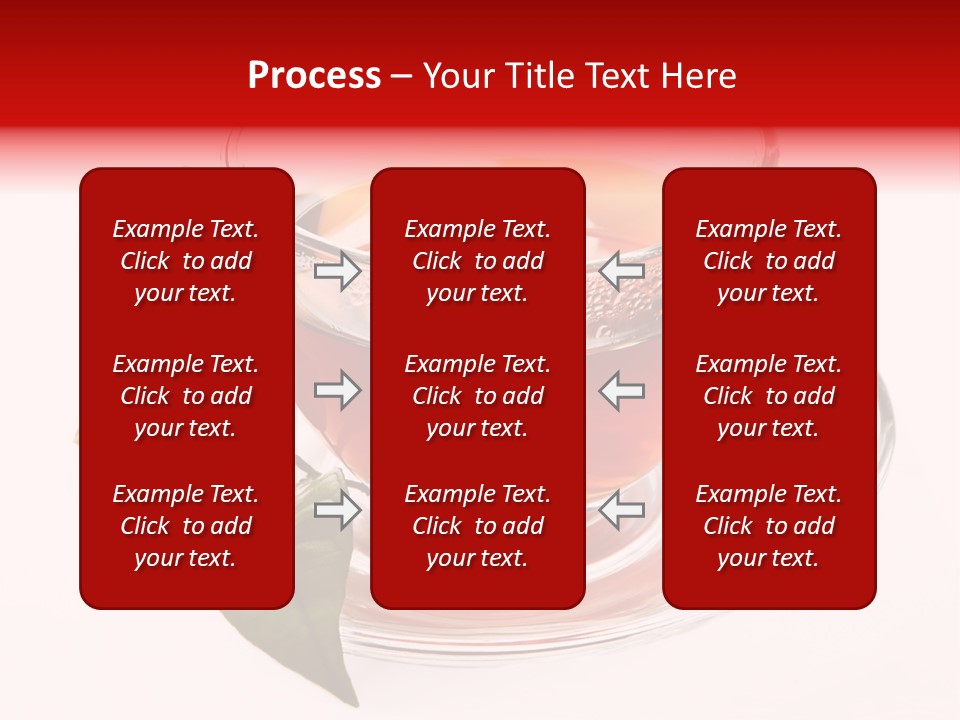 A Cup Of Tea With A Leaf On A Saucer PowerPoint Template