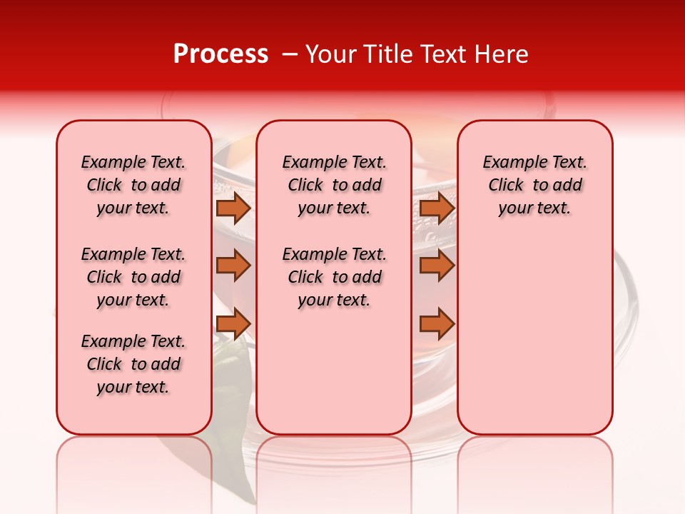 A Cup Of Tea With A Leaf On A Saucer PowerPoint Template