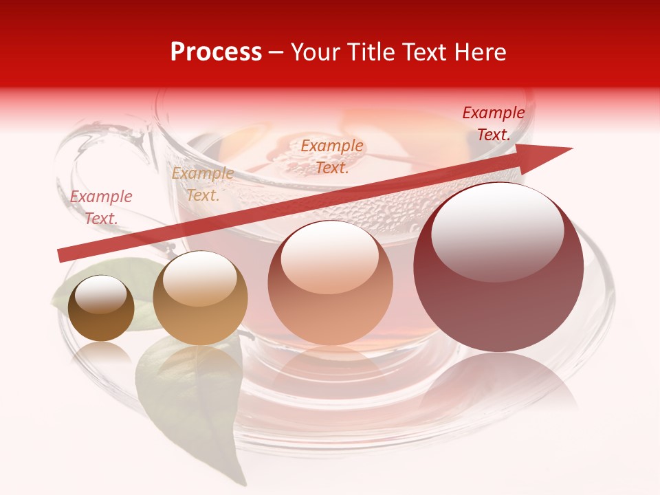 A Cup Of Tea With A Leaf On A Saucer PowerPoint Template