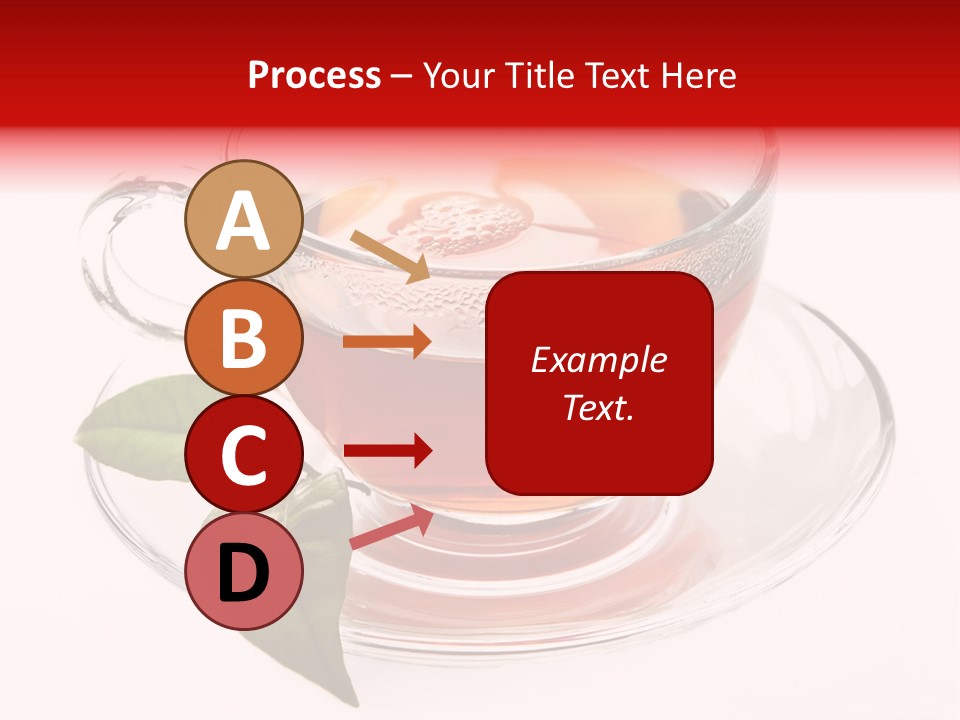 A Cup Of Tea With A Leaf On A Saucer PowerPoint Template