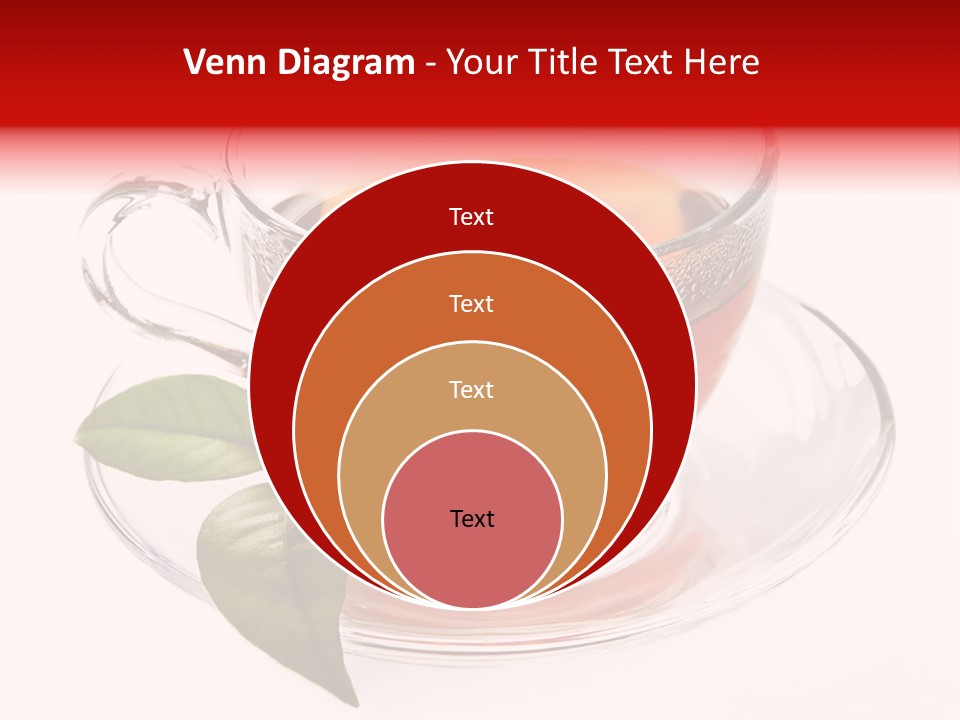 A Cup Of Tea With A Leaf On A Saucer PowerPoint Template
