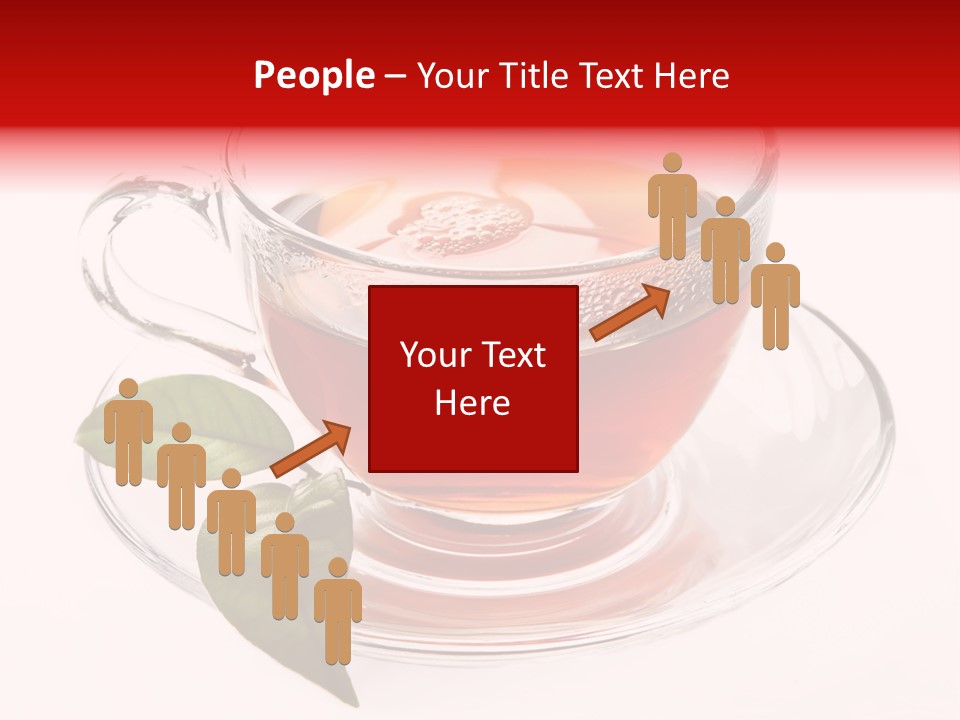 A Cup Of Tea With A Leaf On A Saucer PowerPoint Template