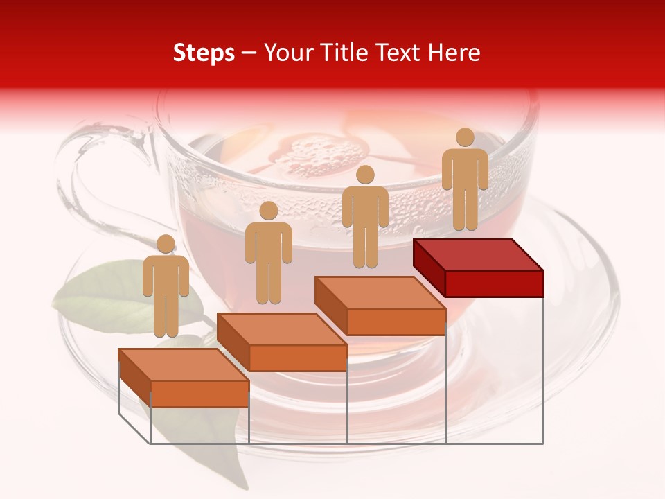A Cup Of Tea With A Leaf On A Saucer PowerPoint Template