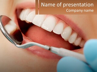 A Person With A Toothbrush In Their Mouth PowerPoint Template
