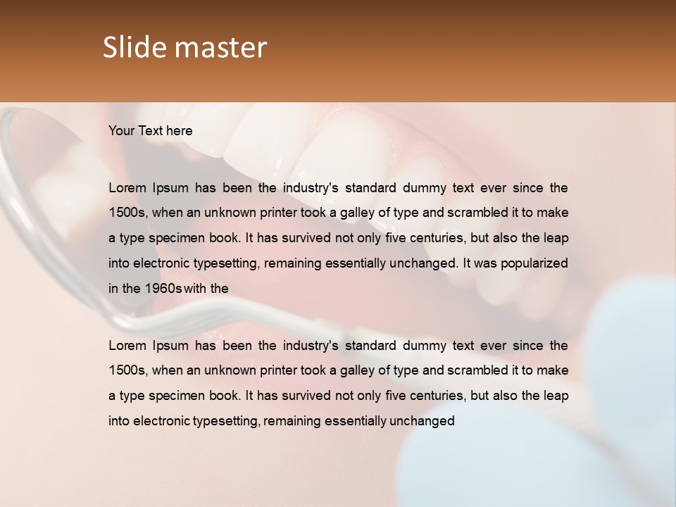 A Person With A Toothbrush In Their Mouth PowerPoint Template