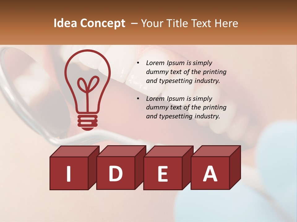 A Person With A Toothbrush In Their Mouth PowerPoint Template