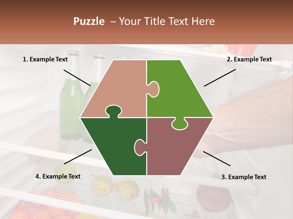 A Person Opening A Refrigerator With Green Drinks PowerPoint Template