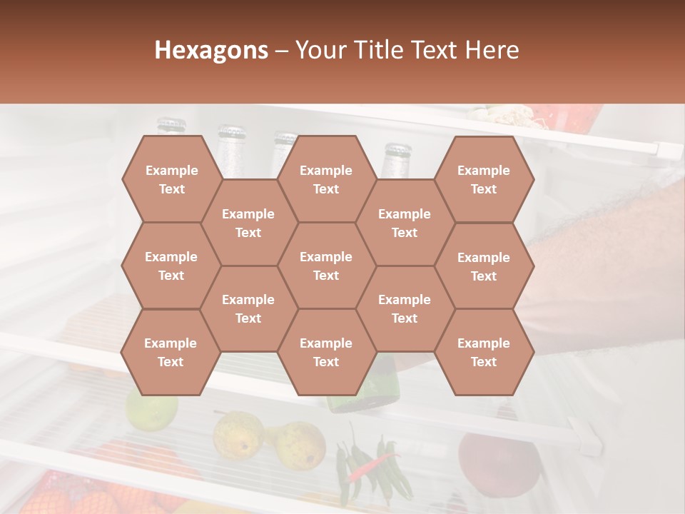 A Person Opening A Refrigerator With Green Drinks PowerPoint Template