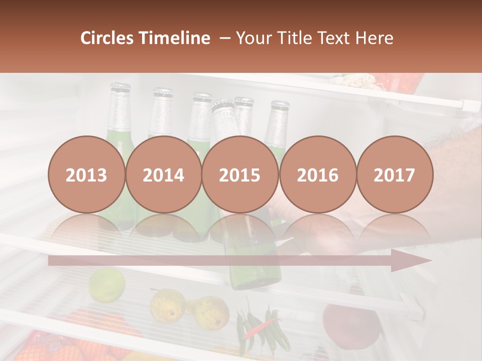 A Person Opening A Refrigerator With Green Drinks PowerPoint Template