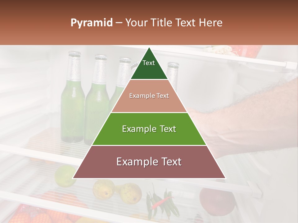 A Person Opening A Refrigerator With Green Drinks PowerPoint Template