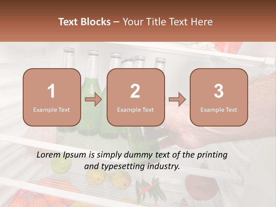 A Person Opening A Refrigerator With Green Drinks PowerPoint Template