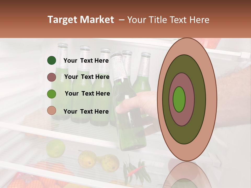 A Person Opening A Refrigerator With Green Drinks PowerPoint Template