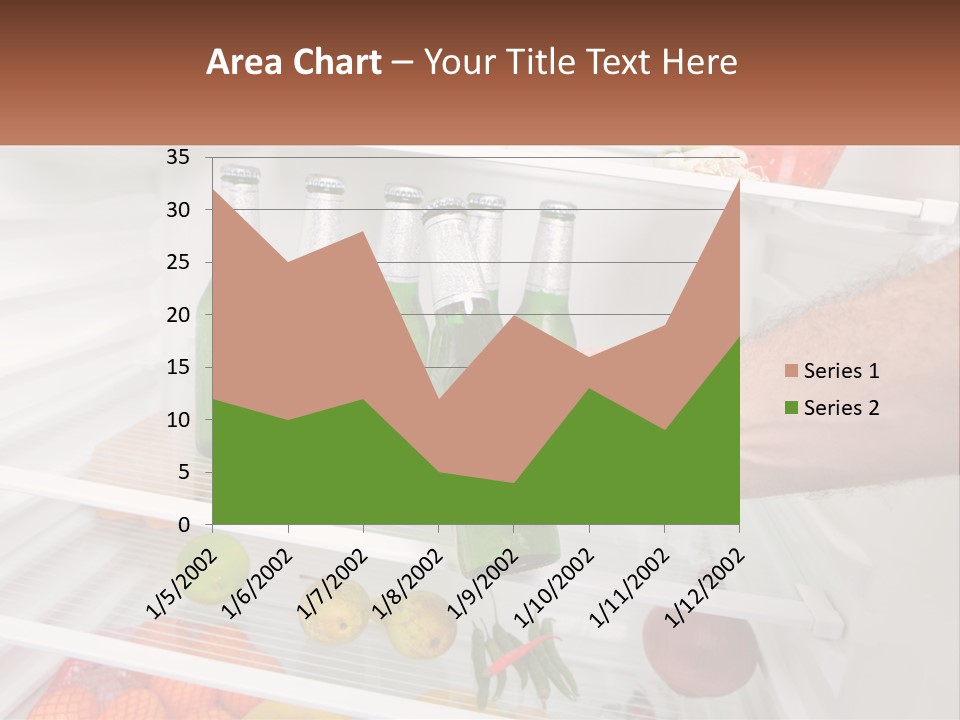 A Person Opening A Refrigerator With Green Drinks PowerPoint Template